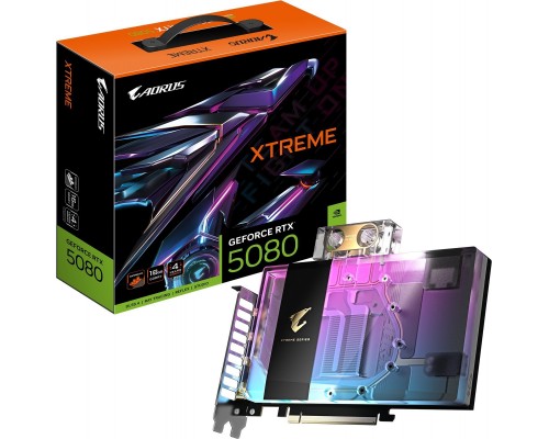 Gigabyte AORUS GeForce RTX 5080 Xtreme Waterforce WB 16GB GDDR7 (GV-N5080AORUSX WB-16GD)