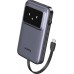 Ugreen 10000mAh Ugreen Uno PB511, 30W, wbudowany kabel USB-C (Grey)
