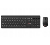 C-Tech C-TECH klawiatura z myszą WLKMC-05B Bezprzewodowy zestaw 2.4GHz CZ Black