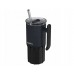 Quokka Umi -   of steel stainlessj 720 ml with a straw i silikonową podstawką (Black)