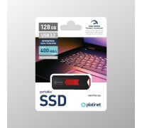 PLATINET PORTABLE SSD DRIVE USB 3.2 UP TO 400MB/s 128GB BLACK [46157]