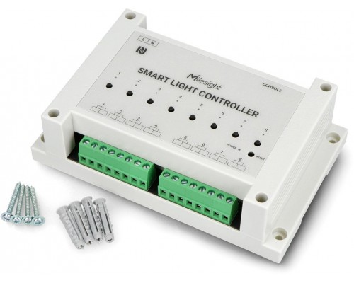 Milesight WS558 Switch Inteligentny kontroler światła  w technologii LoraWan   8x wyjście pasywne, maksymalne obciążenie łączne 40A Lub 10A  wyjście  Up to Smartcity i Smartbuilding