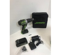 24V Cordless Drill GD24DD60K2 Greenworks zestaw ładowarka + aku 2Ah + futerał miękki