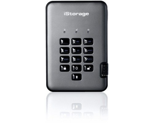 iStorage diskAshur PRO2 2 TB USB Typu-A 3.2 Gen 1 (3.1 Gen 1) Black, Graphite