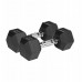 Dumbbells cast iron gumowane HEX 2x7.5 kg REBEL ACTIVE