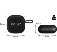 EVOLVEO TopSo, bezdrátový vodotěsný bluetooth reproduktor s rádiem, černý