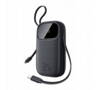 Baseus EnerFill FC31 10000mAh 22.5W  wyświetlaczem cyfrowym i 2 wbudowanymi kablami (USB-C + Lightning) - Black