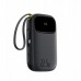 Baseus EnerFill FC31 10000mAh 22.5W  wyświetlaczem cyfrowym i 2 wbudowanymi kablami (USB-C + Lightning) - Black