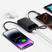 Baseus EnerFill FC31 10000mAh 22.5W  wyświetlaczem cyfrowym i 2 wbudowanymi kablami (USB-C + Lightning) - Black