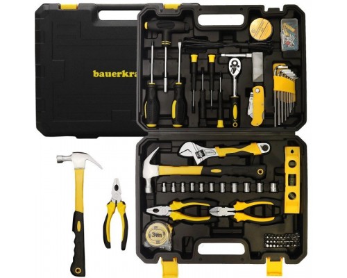 TOOLKIT W Walizce Bauerkraft - Solidna Walizka, Stal Chromowo-Wanadowa