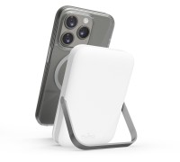 PURO Stand Power Mag, 5000 mAh, Lithium Polymer (LiPo), Wireless charging, 5 V, Silver, White
