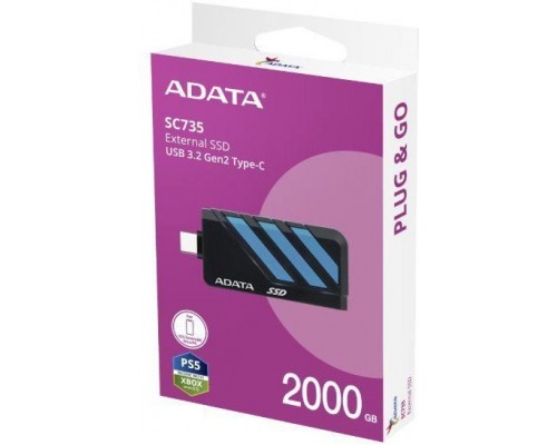 Dysk SSD External SC735 2TB U3.2C 1000/1000MB/s Blue
