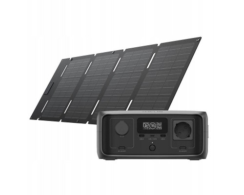 Komplektas: "Power Station EcoFlow RIVER 3" UPS + saulės baterija 45 W USB-C