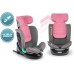 FKinderKraft FOTELIK SAMOCHODOWY rotacyjny LEONARDO 360 różowo-szary 40-150 CM R129 ISOFIX
