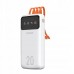 Dudao pojemny   3 wbudowanymi kablami 20000mAh USB Typ C + micro USB + Lightning White (Dudao K6Pro+)
