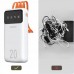 Dudao pojemny   3 wbudowanymi kablami 20000mAh USB Typ C + micro USB + Lightning White (Dudao K6Pro+)