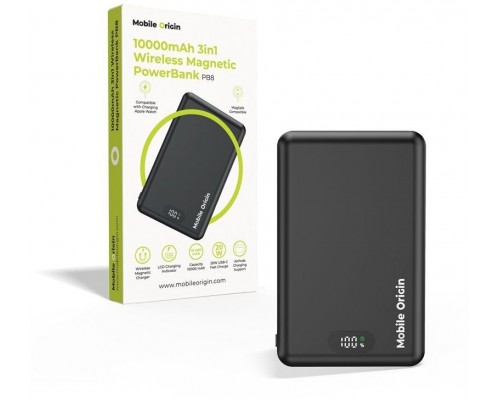 Mobile Origin PowerBank 10000mAh 3in1 Wireless Magnetic PowerBank PB8