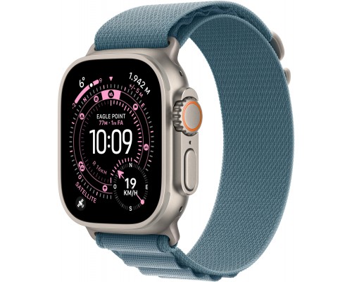 Watch Ultra 3 GPS + Cellular koperta 49 mm z tytanu w kolorze naturalnym, opaska Alpine w kolorze jasnoBluem - rozmiar M