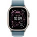 Watch Ultra 3 GPS + Cellular koperta 49 mm z tytanu w kolorze naturalnym, opaska Alpine w kolorze jasnoBluem - rozmiar M