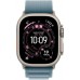 Watch Ultra 3 GPS + Cellular koperta 49 mm z tytanu w kolorze naturalnym, opaska Alpine w kolorze jasnoBluem - rozmiar M