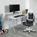 Gaming galds gamingowe z półką Cobra CR4010WH białe 120 cm