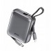 BWOO  P74 22.5W 10000 mAh  2 wbudowanymi kablami 1 x USB-C 1 x Lightning srebrny
