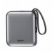 BWOO  P74 22.5W 10000 mAh  2 wbudowanymi kablami 1 x USB-C 1 x Lightning srebrny