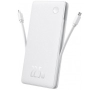 Baseus Airpow Lite 10000mAh 22,5W With built-in cable USB-C i Lightning - White