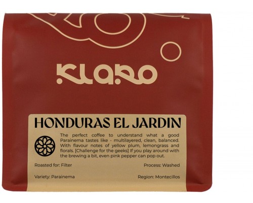 Klaro - kawa ziarnista Honduras El Jardin Washed Filter 250 g