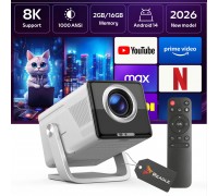 Magcubic RZUTNIK PROJEKTOR LED PRZENOŚNY 1000 ANSI 8K FULL HD 130" ANDROID 14 WIFI REAGLE