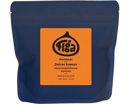 Kofikada Figa Coffee - kawa ziarnista bezkofeinowa Honduras Dulces Suenos Water Process Decaf Espreso 250 g