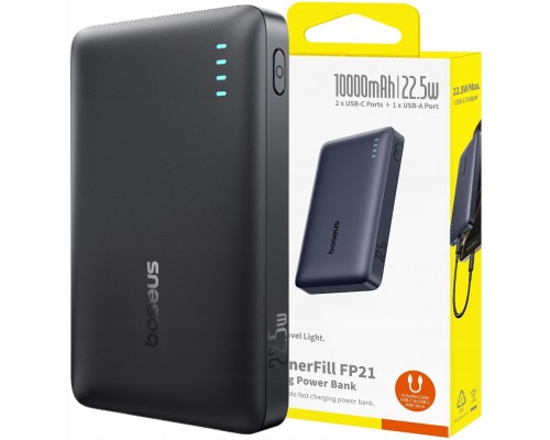 Baseus Baseus EnerFill FP21 10000mAh 22.5W USB-A - USB-C - Black