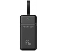 Realpower REALPOWER PB-27000 Pro,27.000mAh,65W,2x USB-A,2x USB-C,black