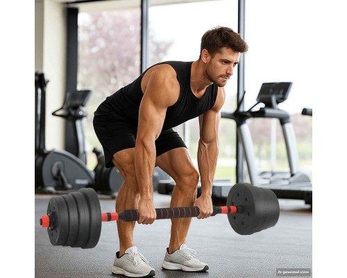 vidaXL vidaXL Zestaw hantli 4 w 1 40kg Black i red