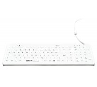 Gett GETT TKG-110-GCQ-MED-AM-IP68-BACKL-WHITE-USB - Keyboard - Backlit - USB - German - White