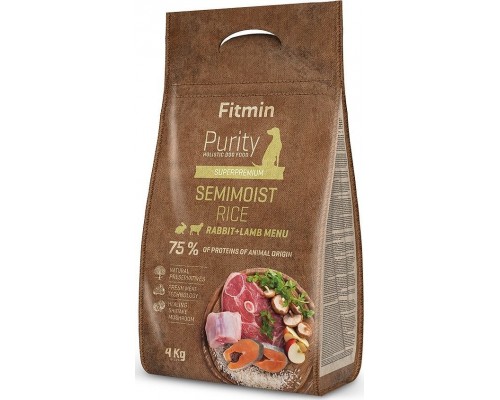 Fitmin dog Purity Rice Semimoist Rabbit&Lamb - 4 kg