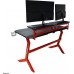 Gaming galds LC-Power LC-GD-1R Black 130 cmx70 cm Czerwony stelaż