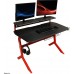 Gaming galds LC-Power LC-GD-1R Black 130 cmx70 cm Czerwony stelaż
