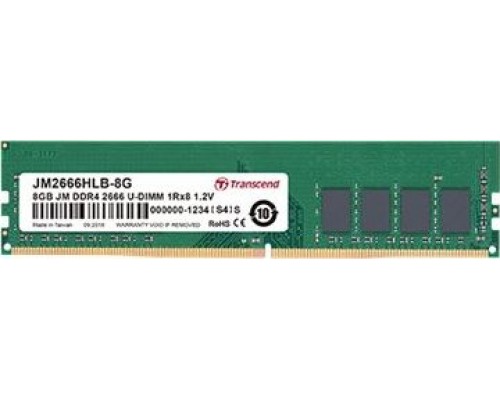 Transcend JetRam, DDR4, 8 GB, 2666MHz, CL19 (JM2666HLG-8G)