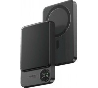 V-TAC Power Bank 10000mAh Grey Magnetyczny 9mm Aluminium, Lightning, LCD, 20W VT-100011