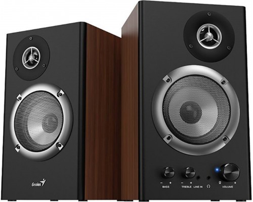 Genius Genius i SP-HF1200B, 2.0, 36W, brązowe, regulacja głośności, drewniane, 40Hz-20kHz