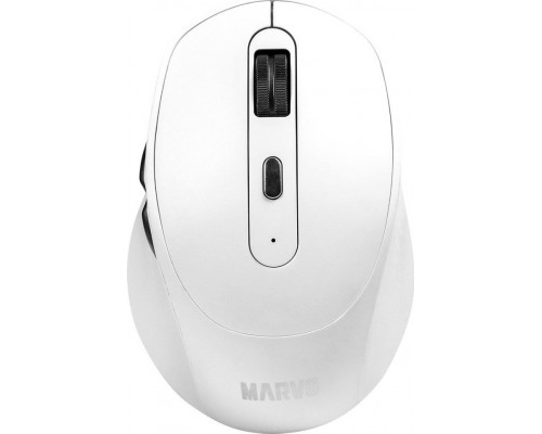 Marvo Marvo WM106W WH, 1600DPI, Bluetooth a 2,4GHz, optyczna, 6kl., bezprzewodowa, biała, wbudowany akumulator, biurowa, cicha, DUA