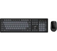 Genius Genius Smart KM-8200, zestaw klawiatura z myszą optyczną bezprzewodową, CZ/SK, klasyczna, czarno-szara