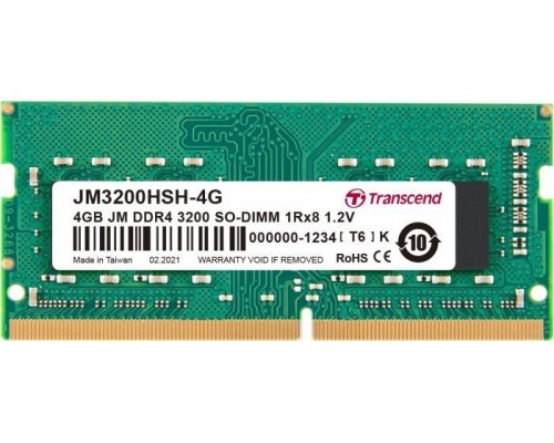 Transcend Transcend JetRam JM3200HSH-4G moduł pamięci 4 GB 1 x 4 GB DDR4 3200 Mhz