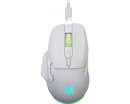 Defender bezprzewodowa Defender STIX GM-009 optyczna 3200dpi biała RGB AKUMULATOR 7 przycisków Gaming bezklikowa silent
