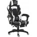 Zenga with footrest DEUS X-Stream z tkaniny White-Black