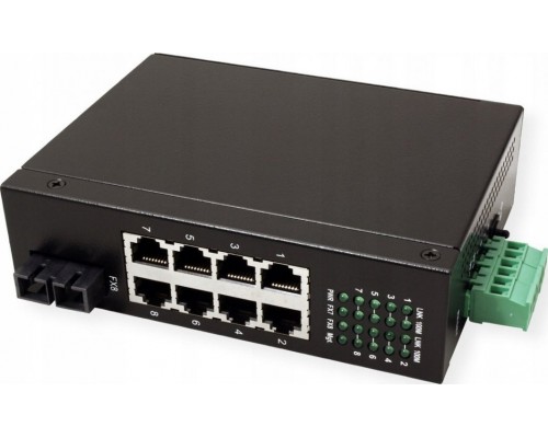 Switch Roline Przemysłowy  ROLINE 7x RJ-45, 1x SC, niezarządzalny