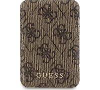 Guess Guess 4G Leather Metal Logo MagSafe - Power Bank Induction 5000 mAh 15W MagSafe (Brown)