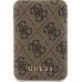 Guess Guess 4G Leather Metal Logo MagSafe - Power Bank Induction 5000 mAh 15W MagSafe (Brown)