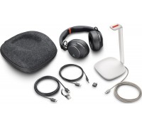 Poly Poly Voyager Surround 85 - Voyager Surround 80 series -  - ohrumschliessend - - kabellos - aktive Rauschunterdruckung - Adapter USB-C via - Schwarz - UC-zertifiziert